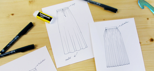 Dibuja tu moda: Día 3Tinta y formas de falda